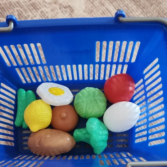 Walmart Blue Toy Shopping Basket - Picture 2 of 4